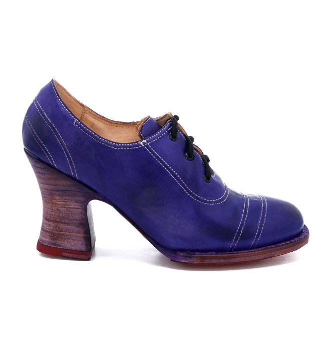 (image for) Nanny Lace Up Purple Poison Leather Shoe Victorian Style